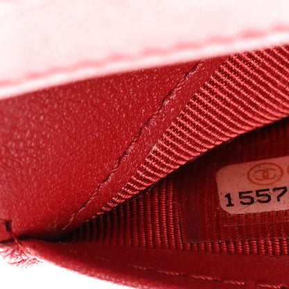 Chanel Lambskin Quilted Large Flap Wallet Red 8 of 12