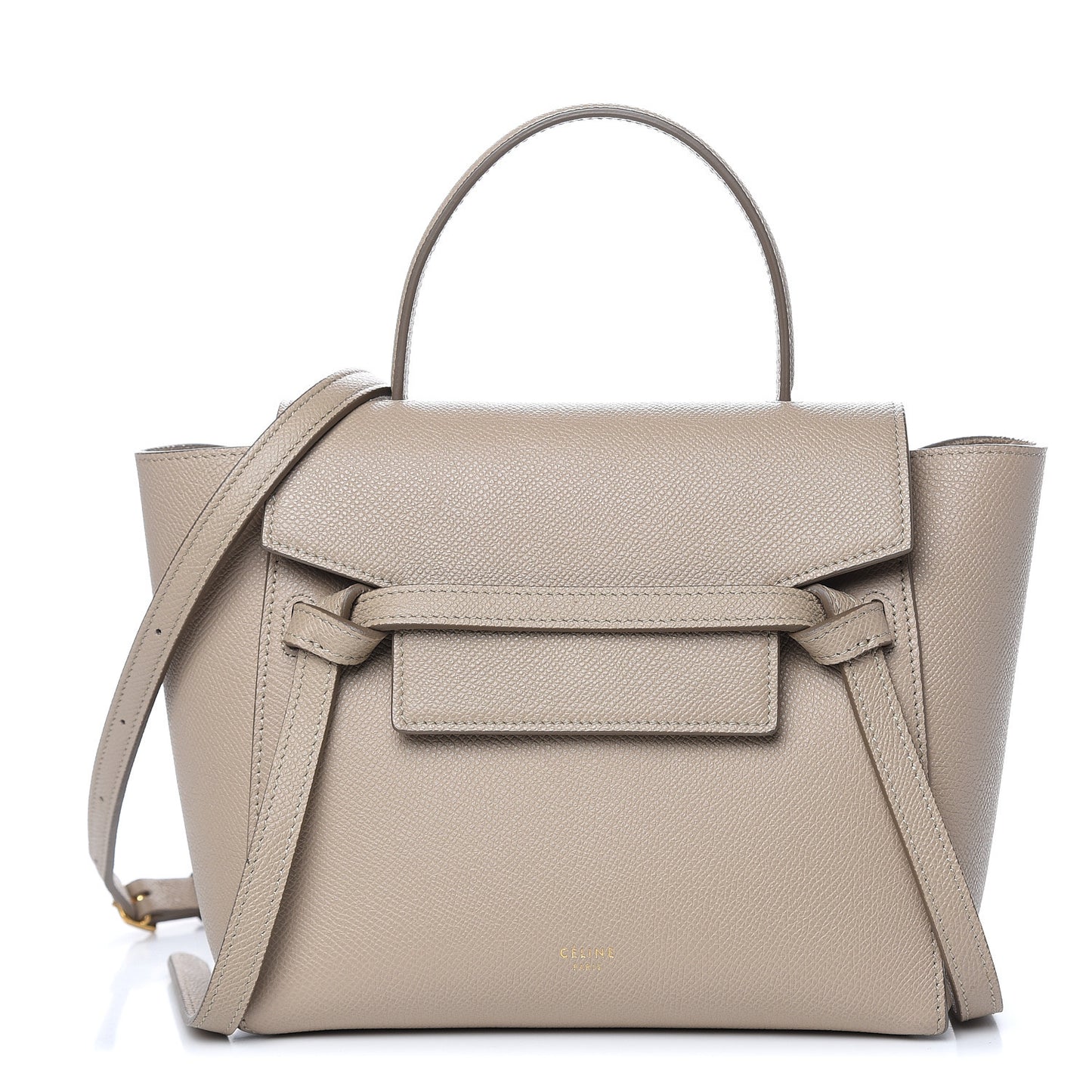 Grained Calfskin Nano Belt Bag Light Taupe