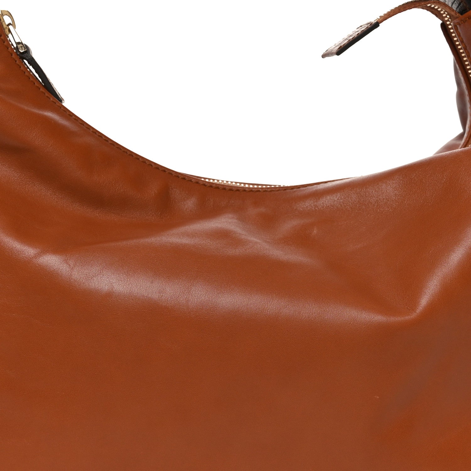 Gucci Calfskin Medium Horsebit Chain Hobo Brown 8 of 10