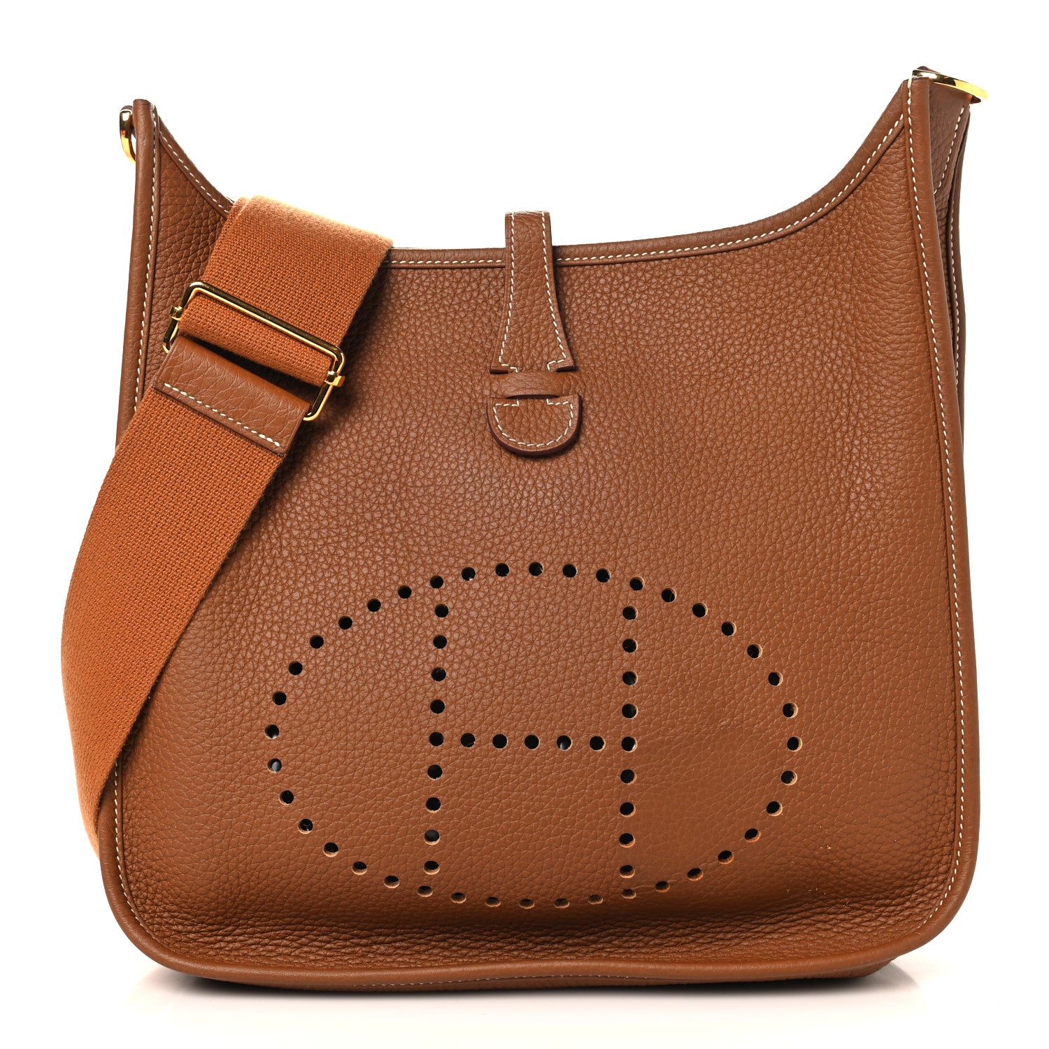 Hermes Taurillon Clemence Evelyne III PM Gold 1 of 10