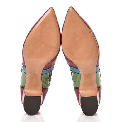 Valentino Garavani Calfskin Enchanted Wonderland Ankle Boots 41 Scarlet Multicolor 5 of 9