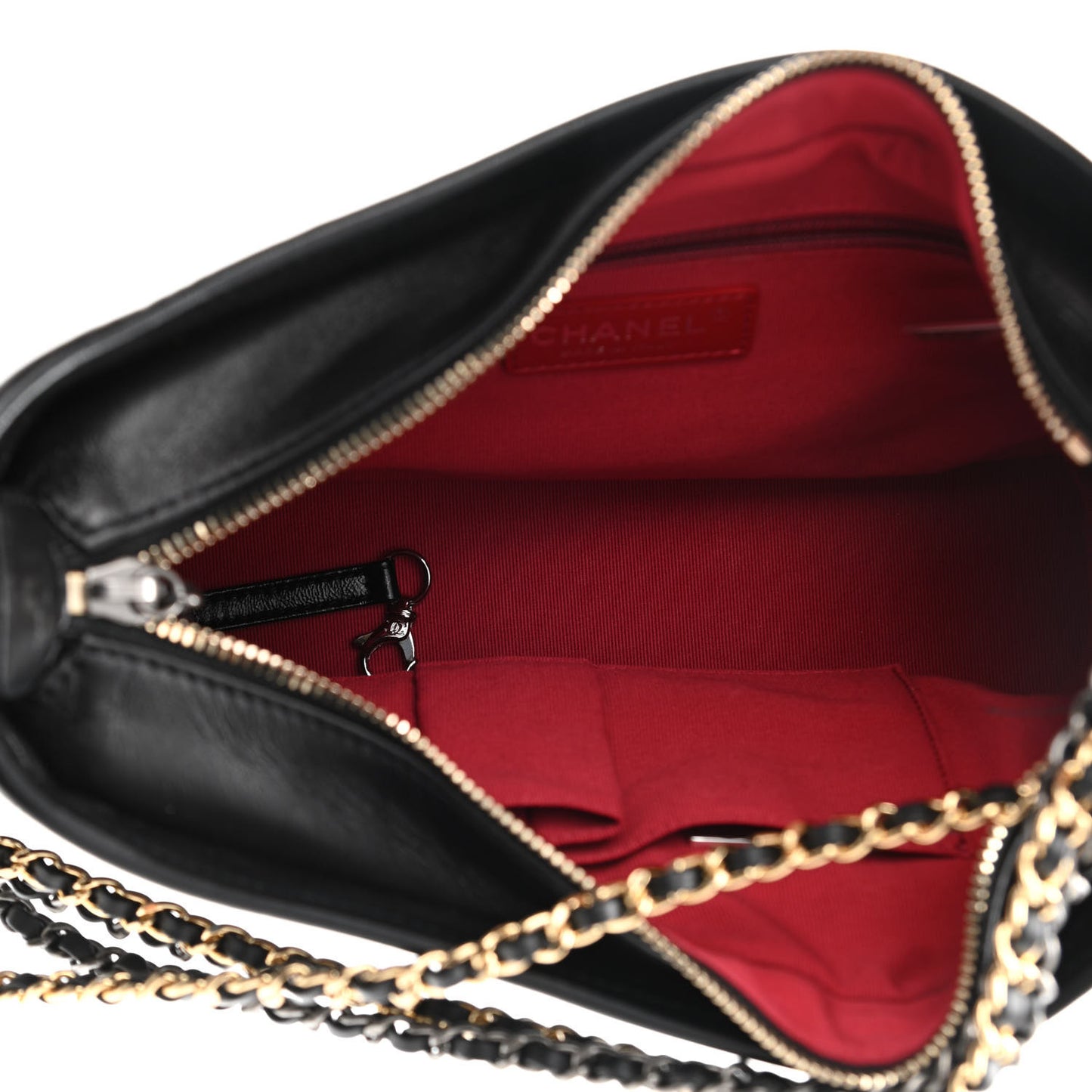 Aged Calfskin Quilted New Medium Gabrielle Hobo Black