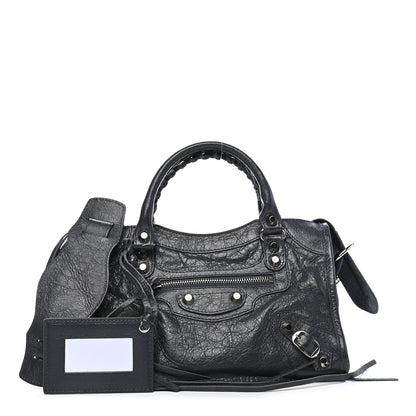 Balenciaga Agneau Classic Silver Hardware Mini City Gris Fossile 1 of 10