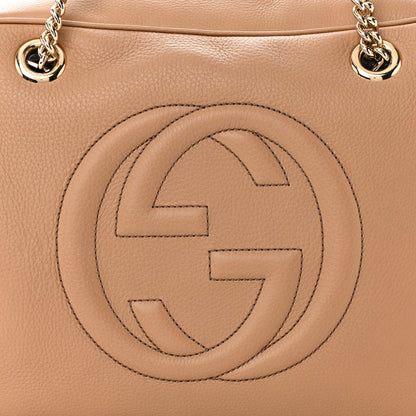 Gucci Pebbled Calfskin Medium Soho Bowler Camelia 8 of 10