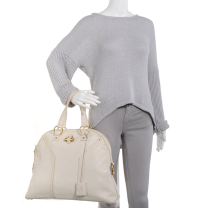 Saint Laurent Leather Oversized Muse Ivory 2 of 10