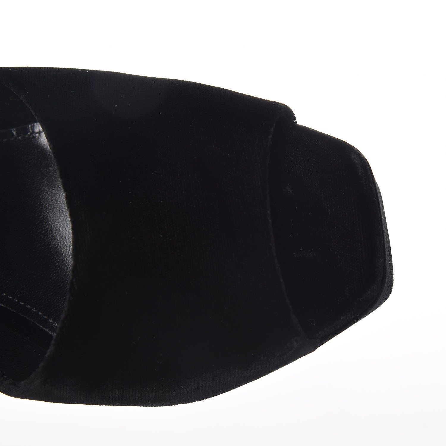 Saint Laurent Velvet Debbie Platform Slide Sandals 38 Black 8 of 13
