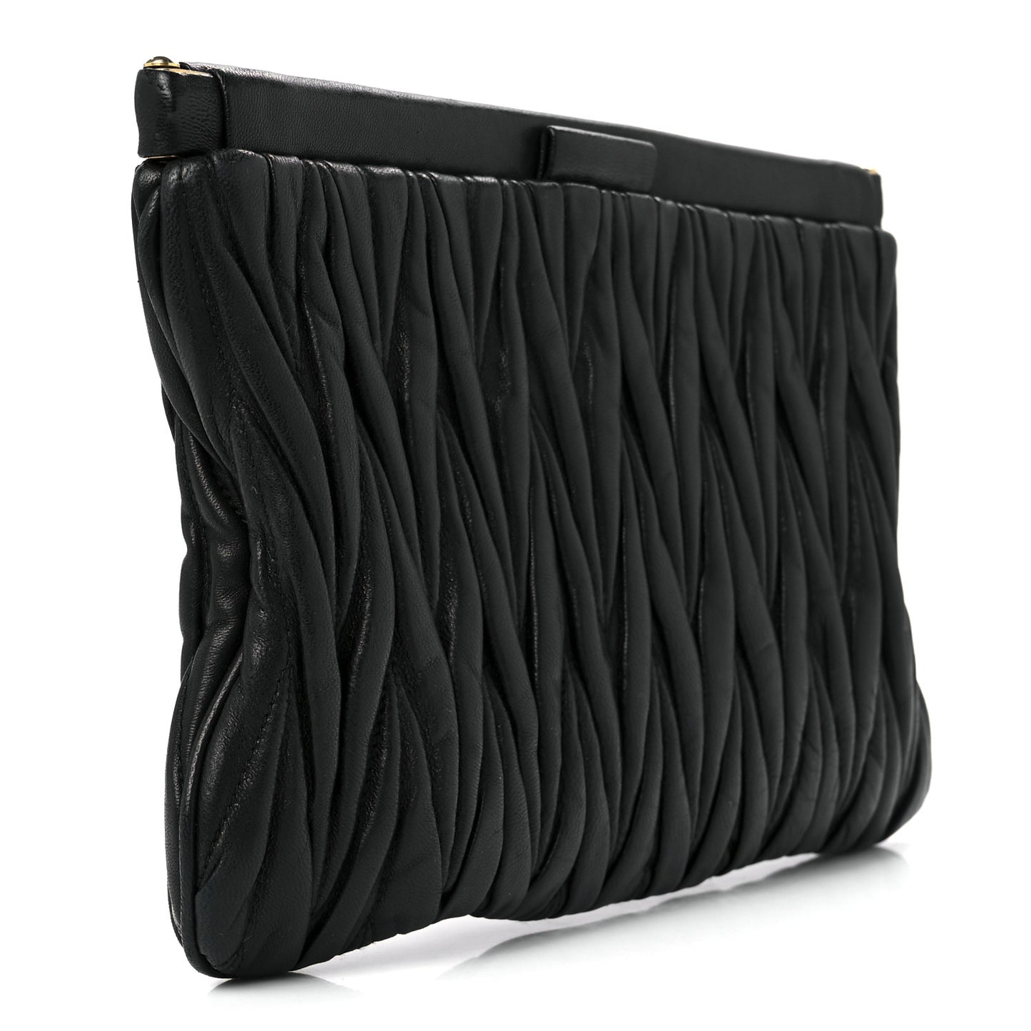 Nappa Matelasse Clutch Black