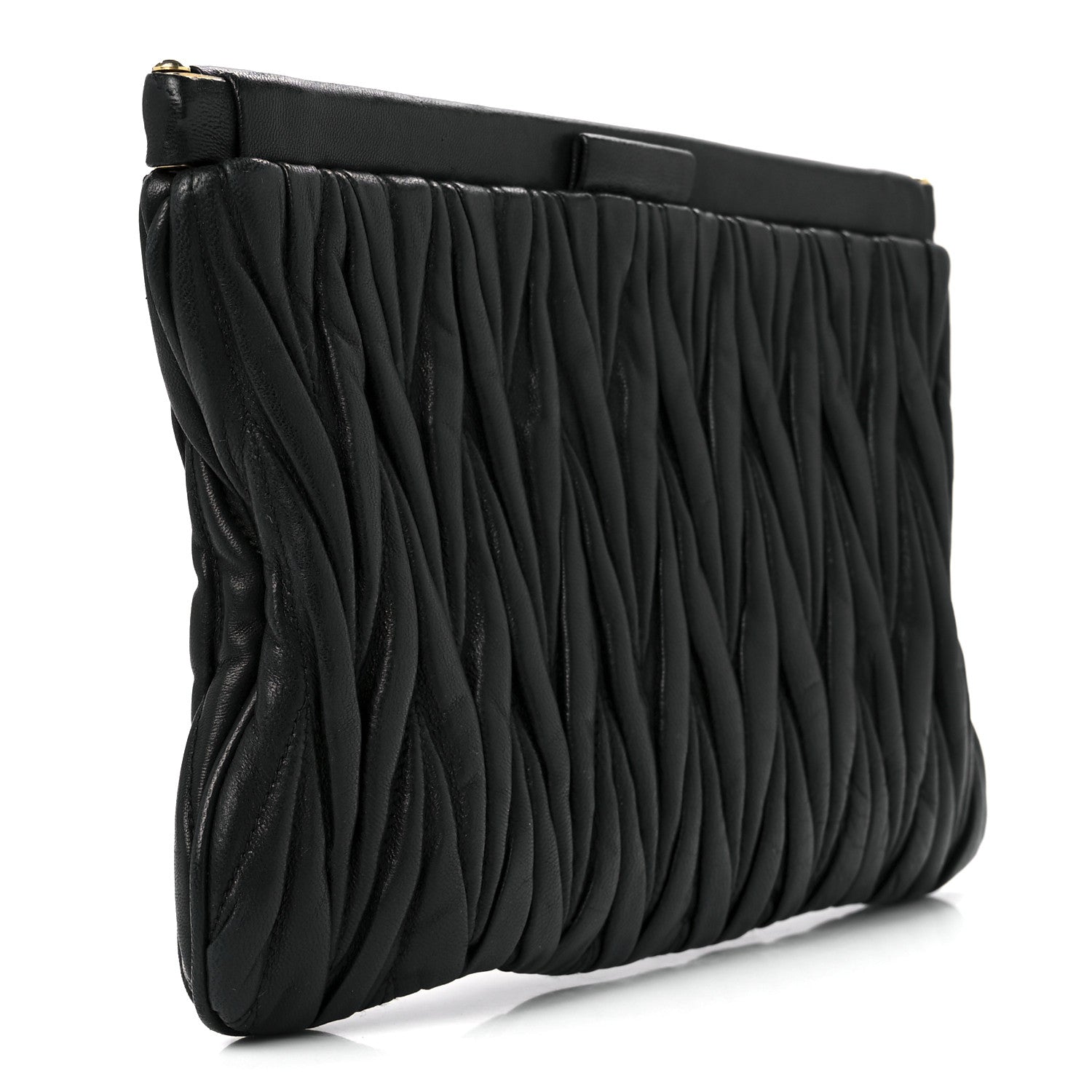 Miu Miu Nappa Matelasse Clutch Black 2 of 13