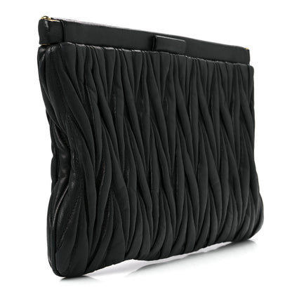 Miu Miu Nappa Matelasse Clutch Black 2 of 13