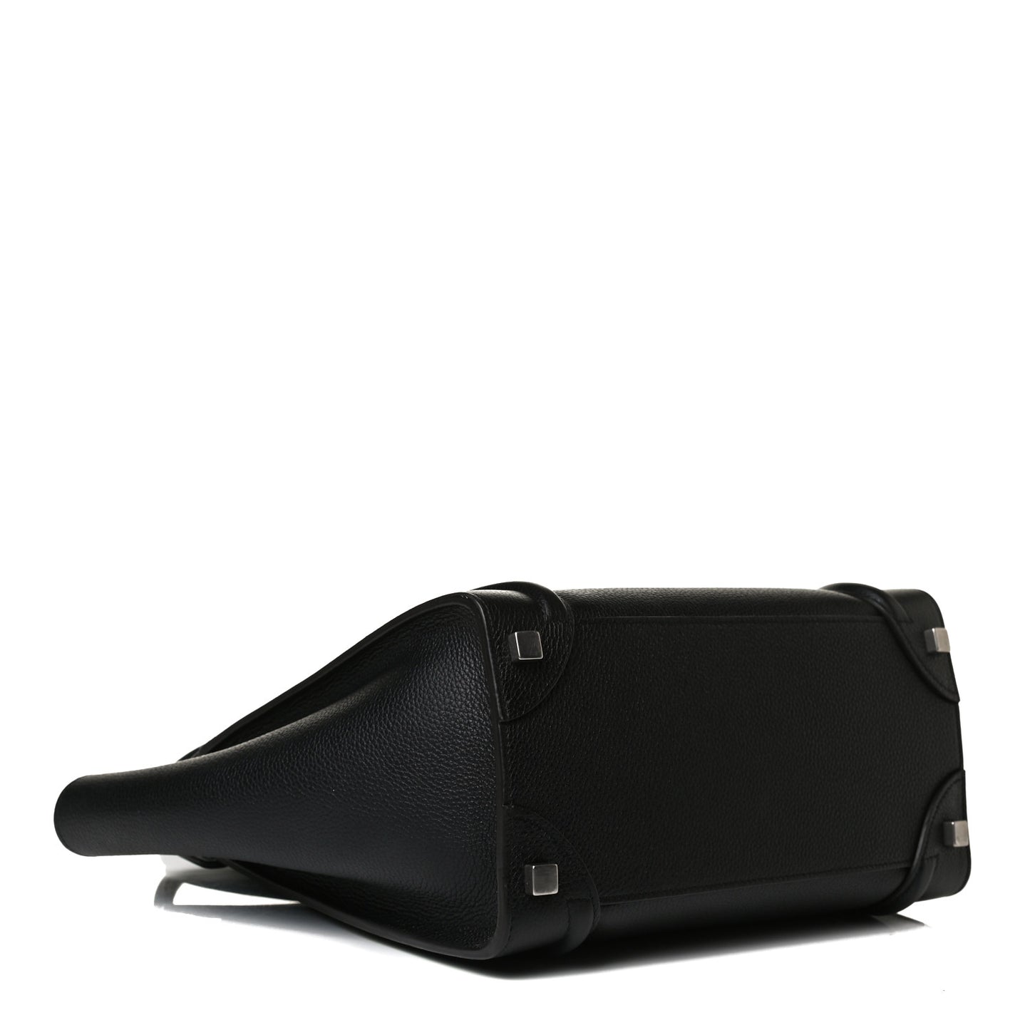Drummed Calfskin Micro Luggage Black
