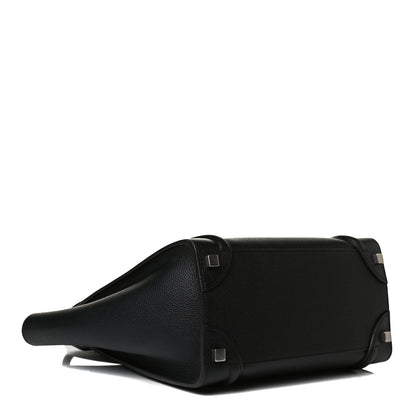 Celine Drummed Calfskin Micro Luggage Black 4 of 16