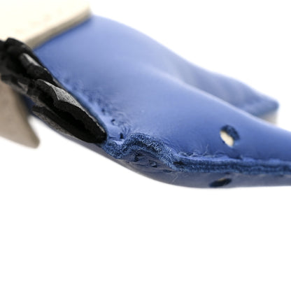 Hermes Milo Lambskin Grigri Rodeo Horse Bag Charm PM Bleu France Nata Black 4 of 5