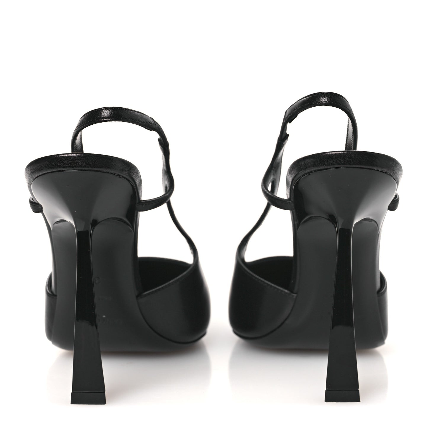 Smooth Calfskin Jeanne 110 Slingback Pumps 38 Black