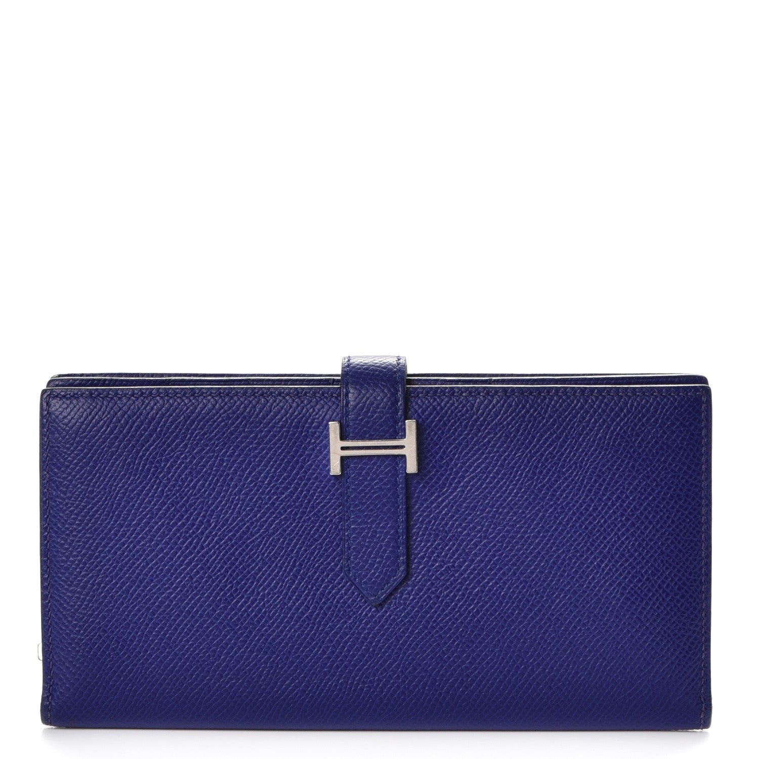 Hermes Epsom Bearn Gusset Wallet Bleu Electrique 1 of 7