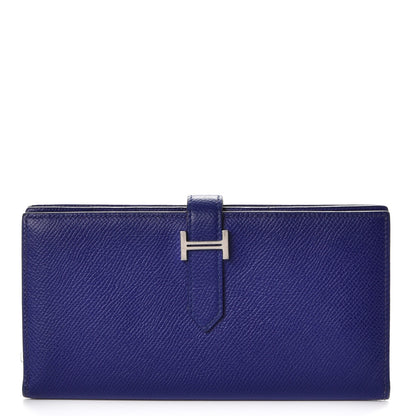 Hermes Epsom Bearn Gusset Wallet Bleu Electrique 1 of 7