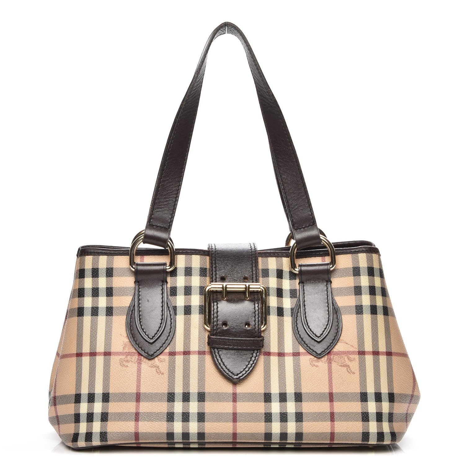 Burberry Haymarket Check Eden Tote Chocolate 1 of 9