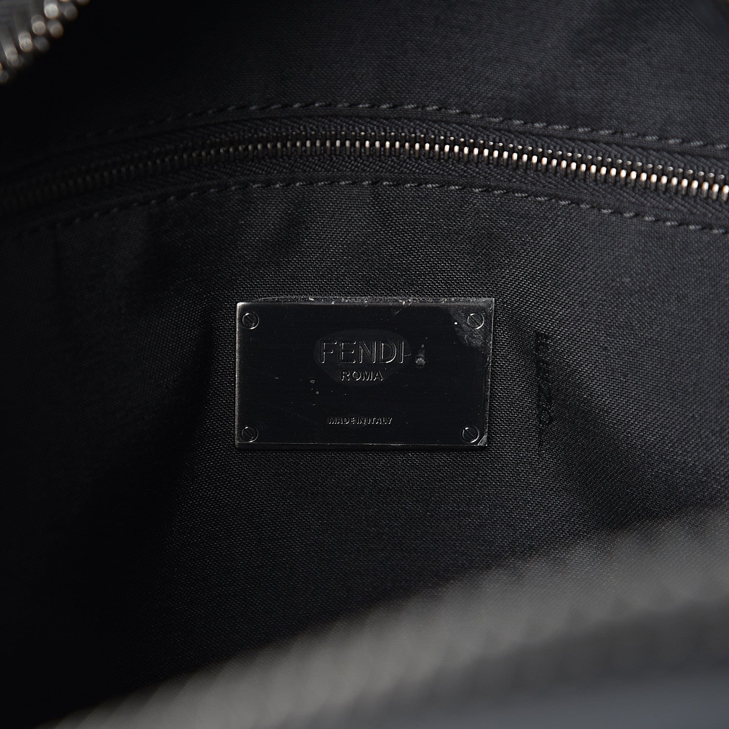 Fendi Vitello Grace FF 1974 Embossed Backpack Black 5 of 8