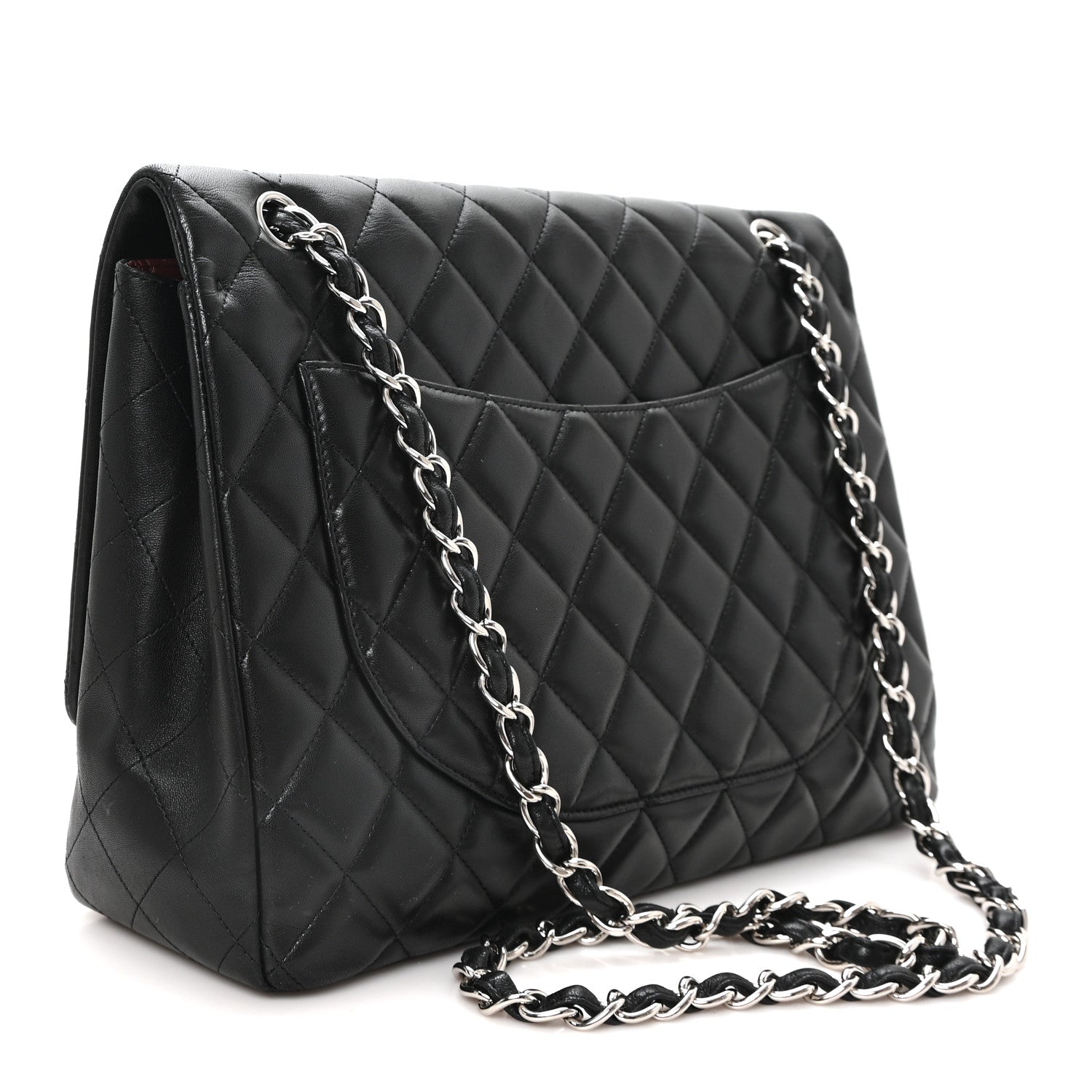 Chanel Lambskin Quilted Maxi Single Flap Black 3 of 10
