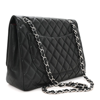 Chanel Lambskin Quilted Maxi Single Flap Black 3 of 10