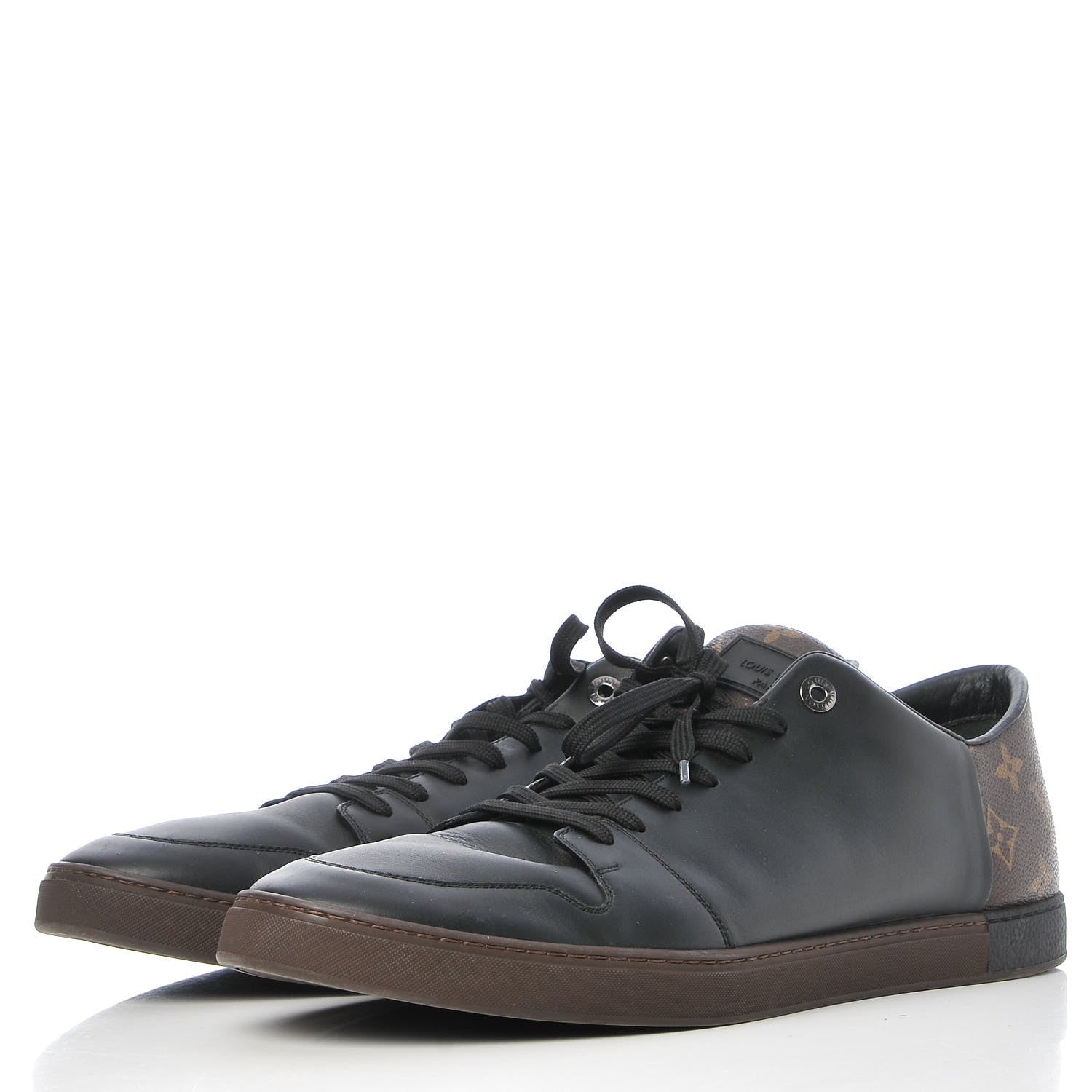Louis Vuitton Calfskin Monogram Line Up Sneaker 13 Black 3 of 10