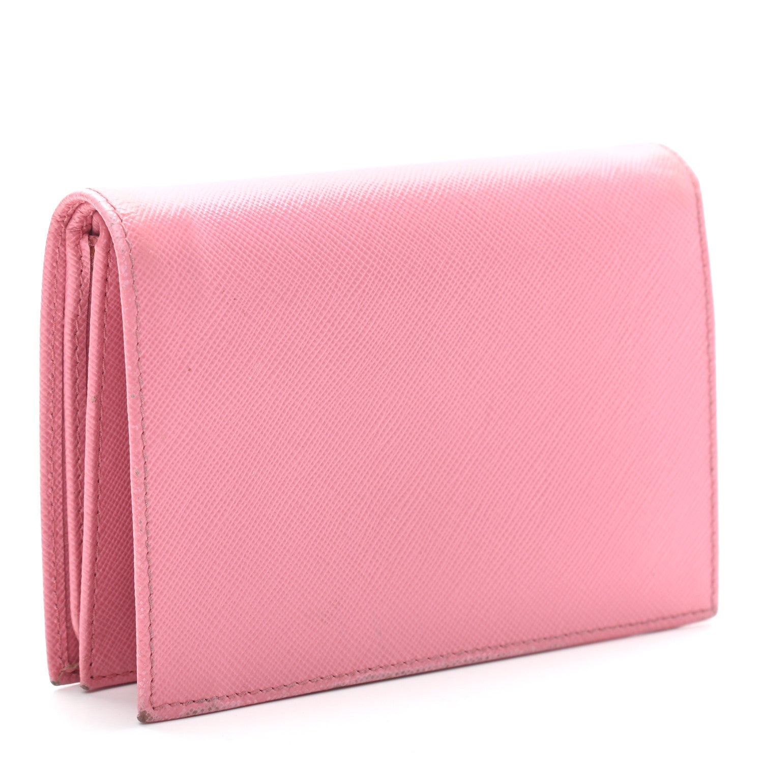 Prada Saffiano Metal Bi-Fold Wallet Petalo 3 of 8