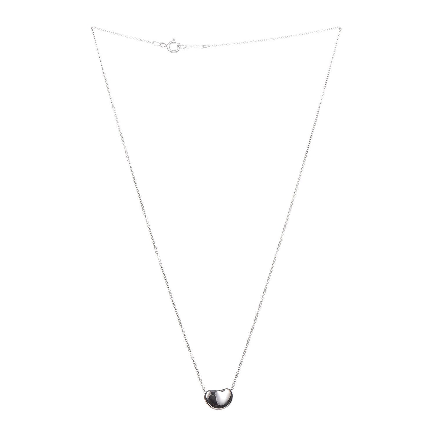 Sterling Silver 9mm Elsa Peretti Bean Pendant Necklace