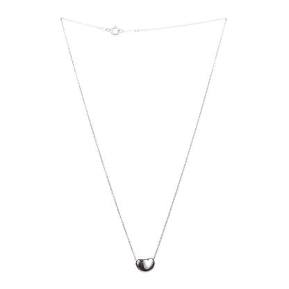 Tiffany Sterling Silver 9mm Elsa Peretti Bean Pendant Necklace 3 of 6