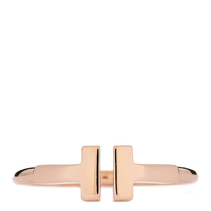 Tiffany 18K Rose Gold T Wire Ring 50 5.5 1 of 4
