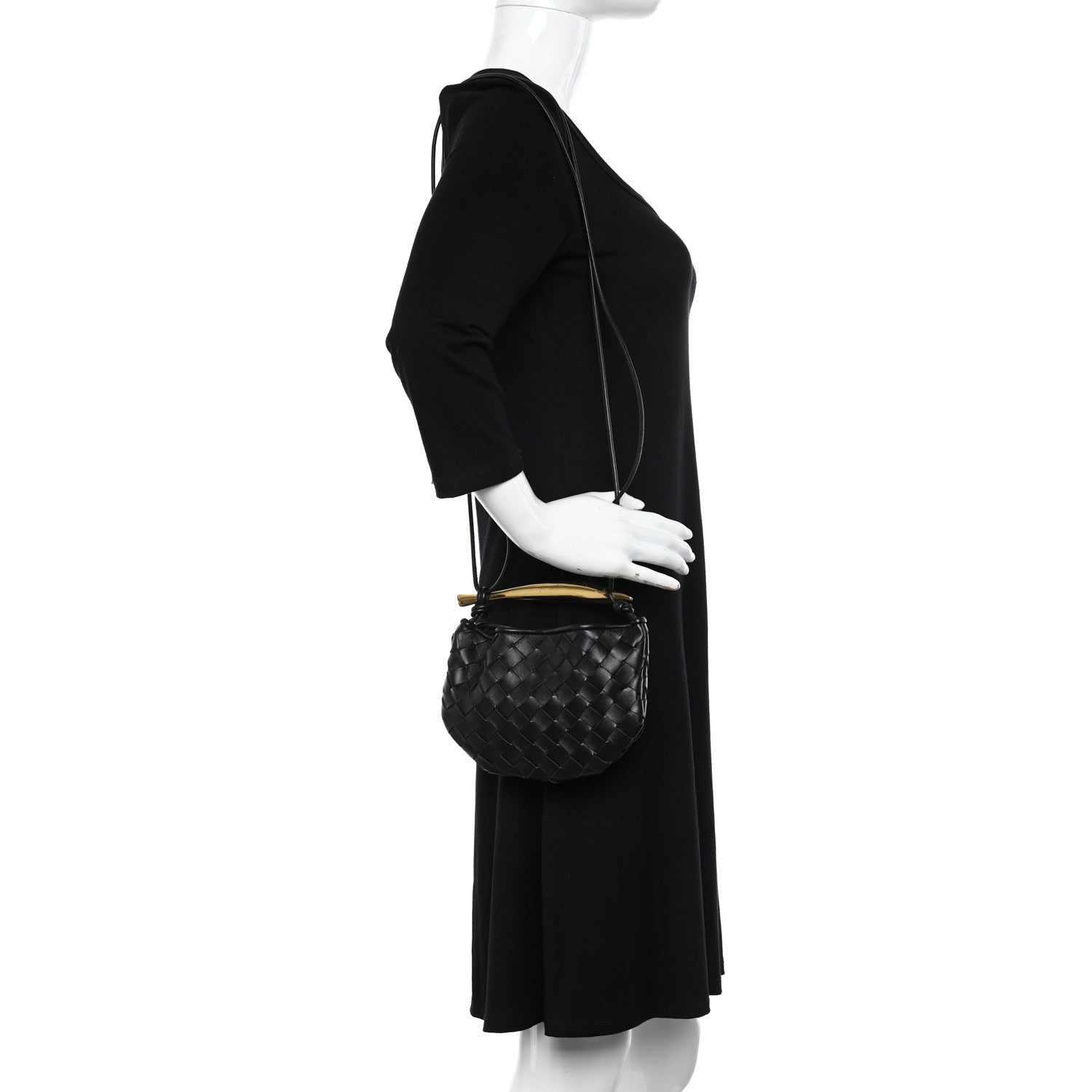 Bottega Veneta Nappa Intrecciato Mini Sardine Bag Black 2 of 9