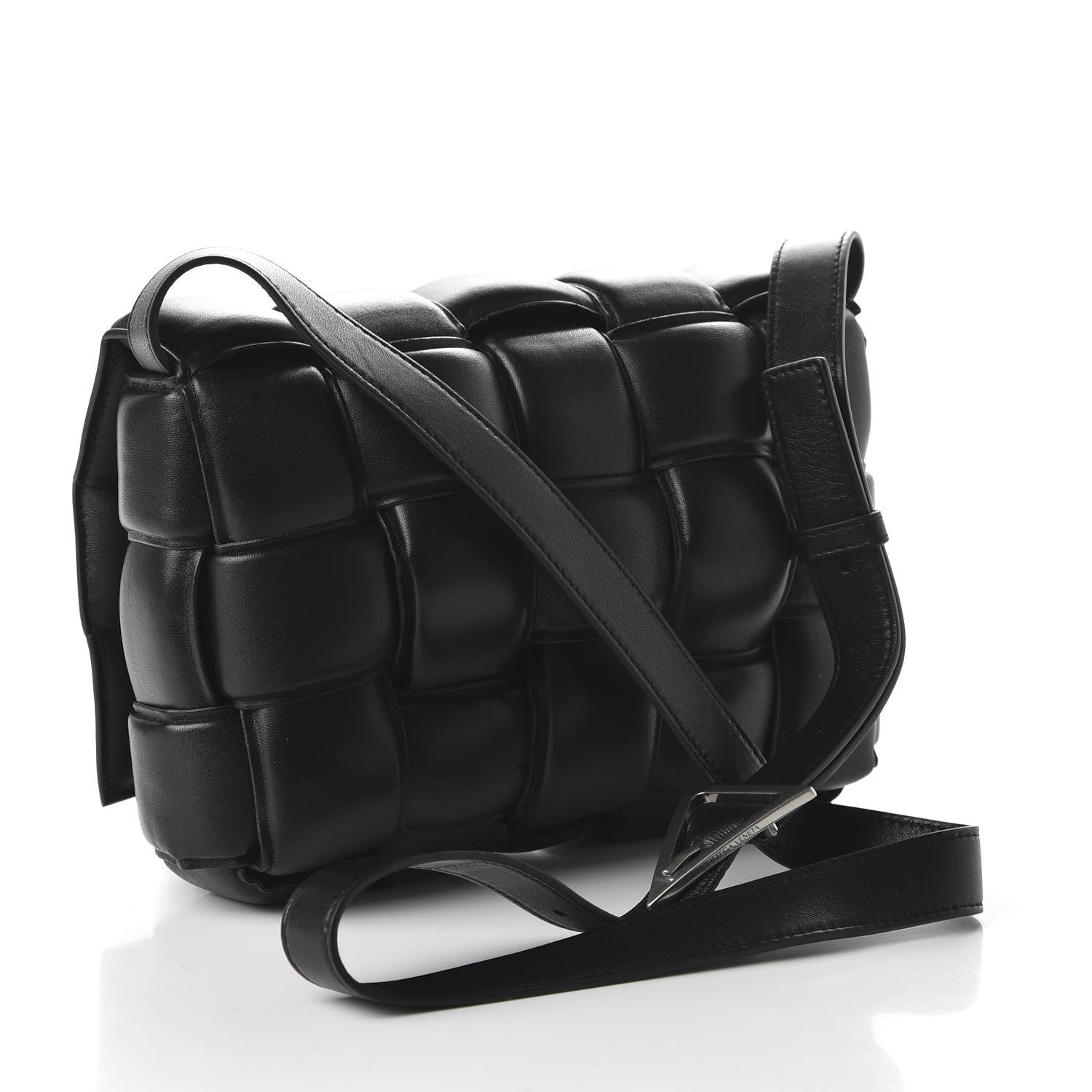 Bottega Veneta Nappa Maxi Intreccio Padded Cassette Crossbody Bag Black 3 of 9