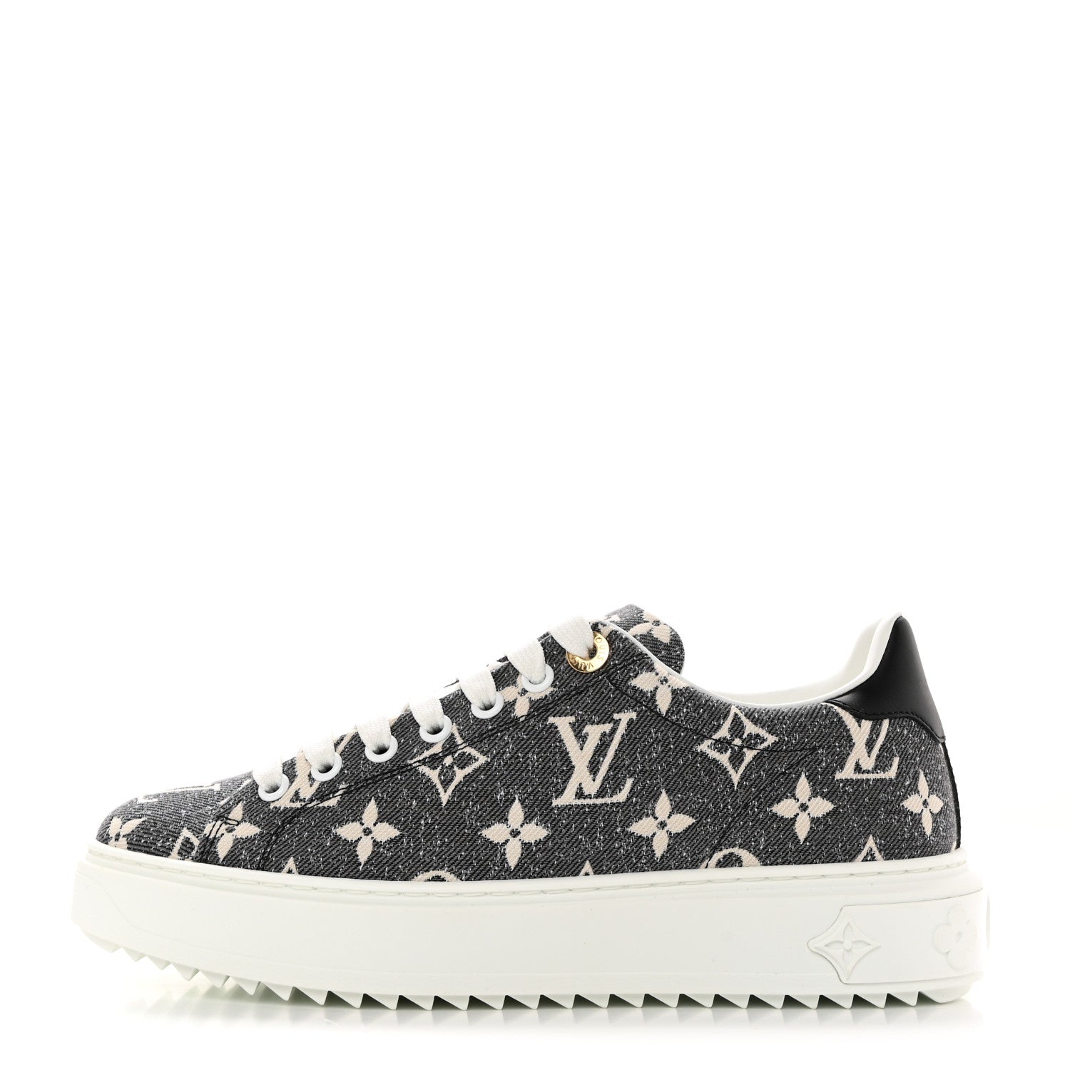 Louis Vuitton Denim Monogram Time Out Sneakers 37 1 of 9