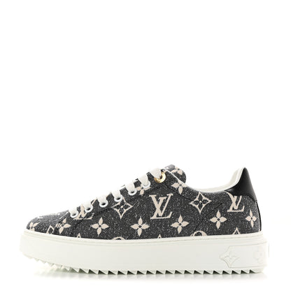 Louis Vuitton Denim Monogram Time Out Sneakers 37 1 of 9