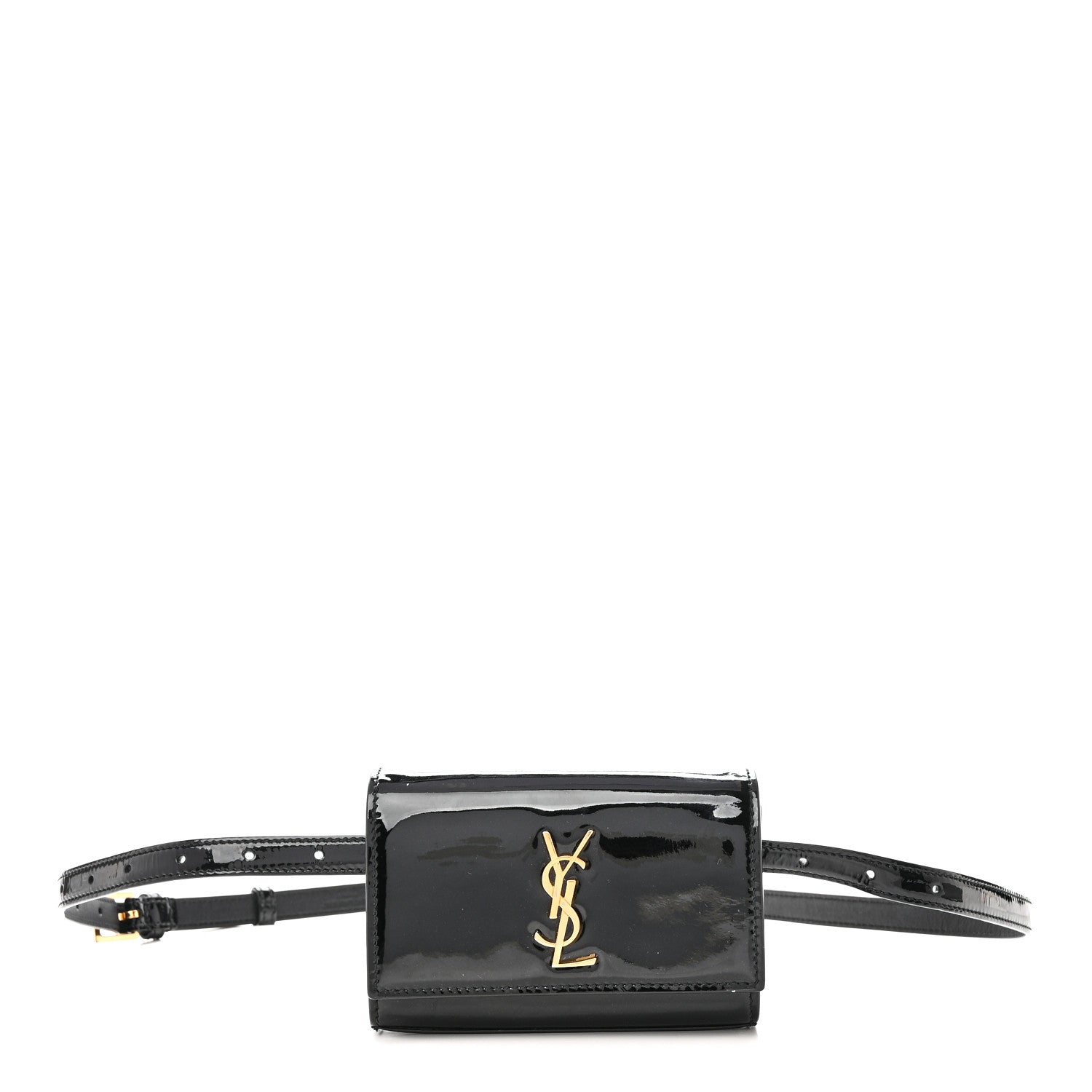 Saint Laurent Patent Monogram Kate Belt Bag Black 1 of 9