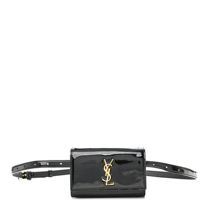 Saint Laurent Patent Monogram Kate Belt Bag Black 1 of 9