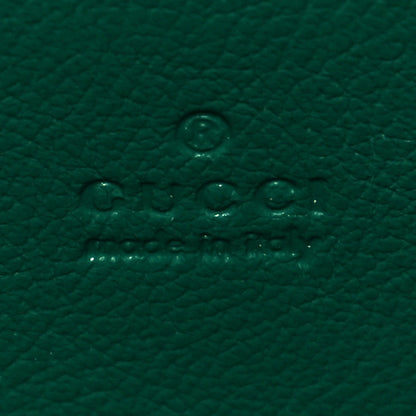 Gucci Azalea Calfskin Enamel Matelasse Diagonal Torchon GG Marmont Chain Wallet New Shamrock Emerald 10 of 10