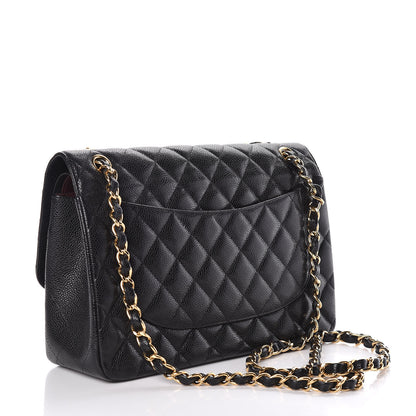 Chanel Caviar Quilted Jumbo Double Flap Black 3 of 17