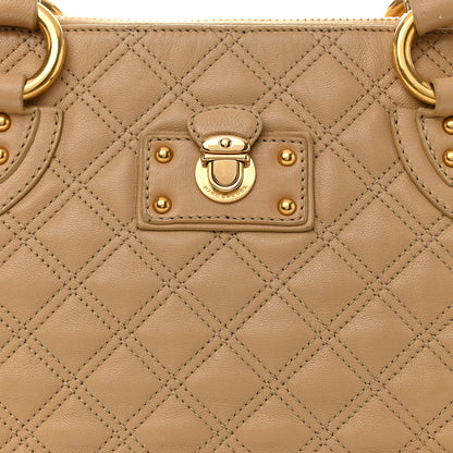 Marc Jacobs Lacquered Goatskin Quilted Karlie Satchel Brown 8 of 16