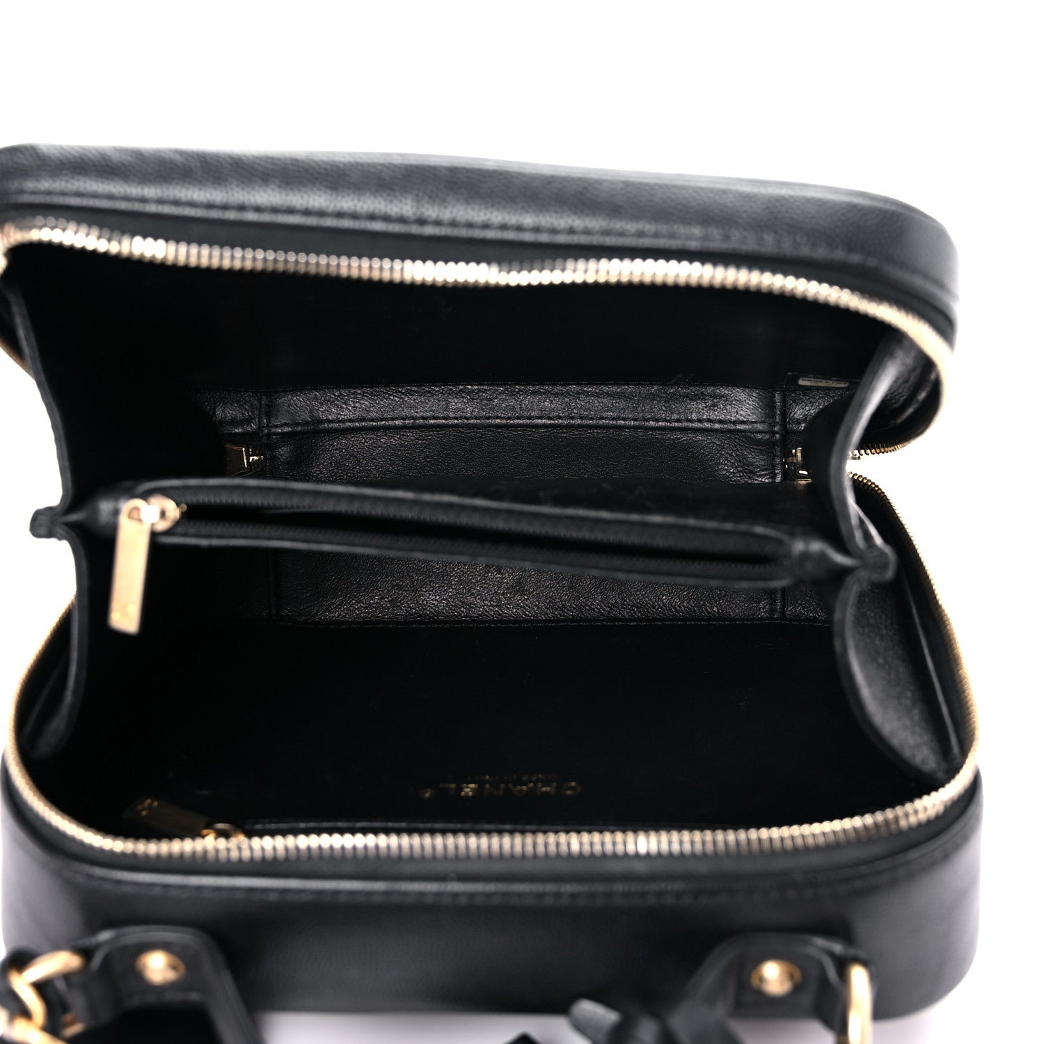 Chanel Caviar Quilted Medium CC Filigree Vanity Case Black 5 of 14