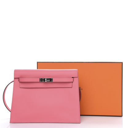 Hermes Evercolor Kelly Danse II Belt Bag Rose Azalee 10 of 10