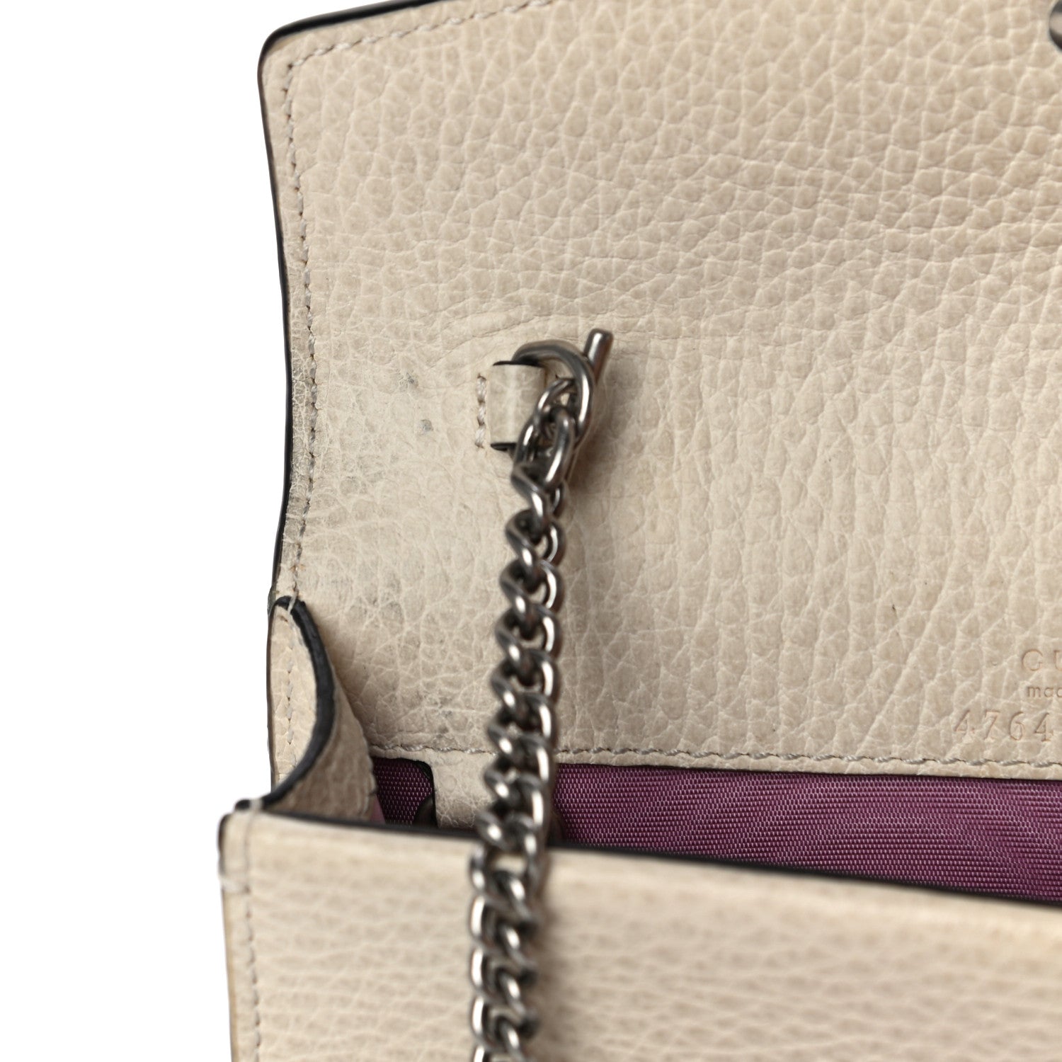 Gucci Dollar Calfskin Crystal Super Mini Dionysus Shoulder Bag Mystic White Black Diamond 12 of 17