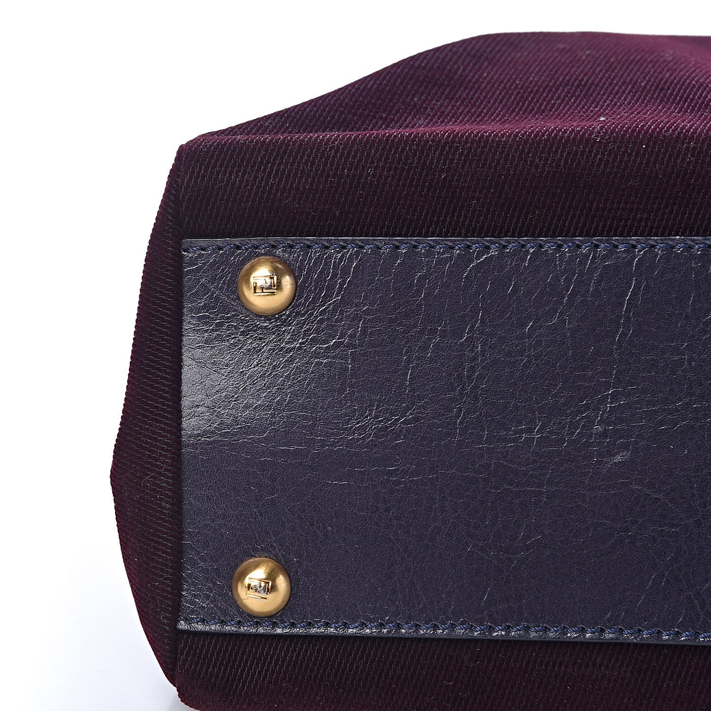 Denim Vitello Zucca Medium Peekaboo Iconic Satchel Vinaccia Blue Navy
