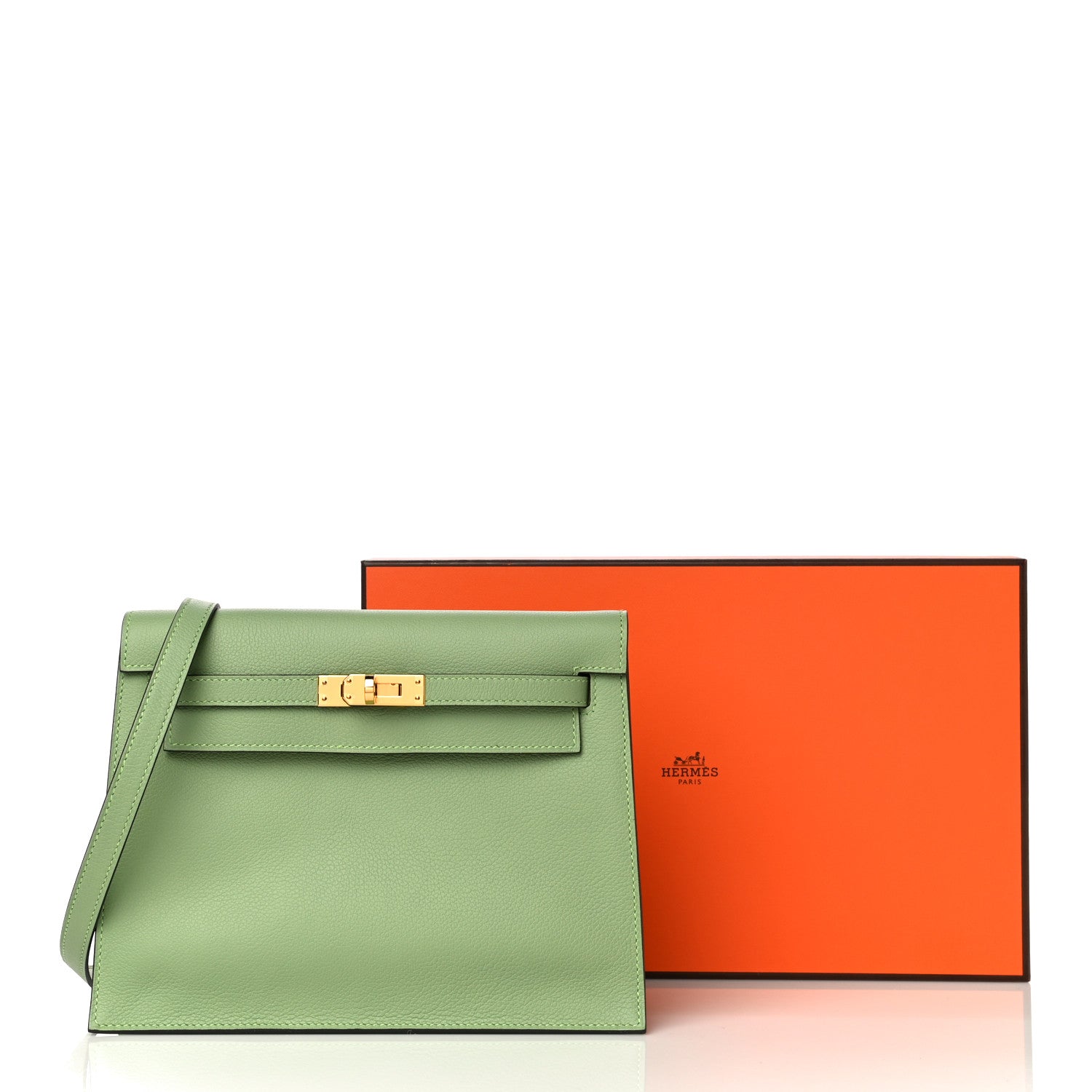 Hermes Evercolor Kelly Danse II Belt Bag Vert Criquet 10 of 10