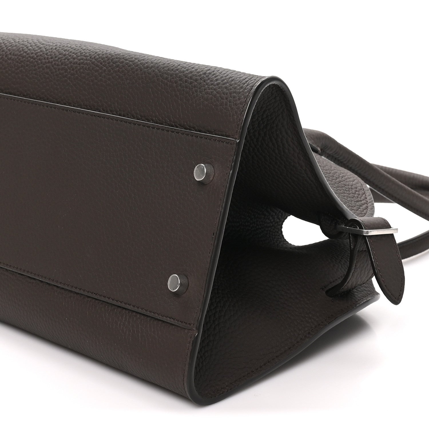 The Row Matte Grained Calfskin Margaux Shoulder 12 Deep Brown 8 of 8