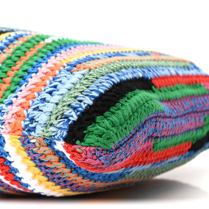 Miu Miu Cotton Crochet Stripe Vertical Tote Bag Multicolor 8 of 10
