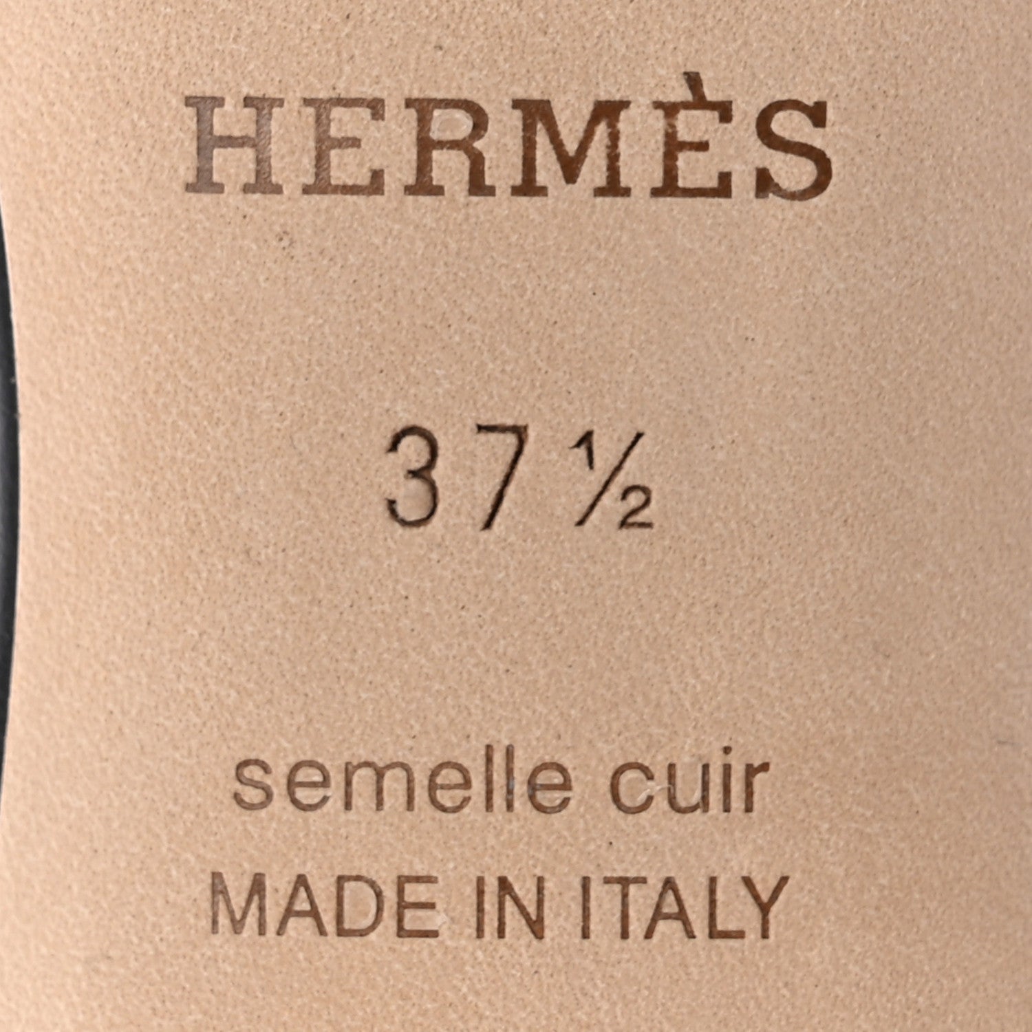 Hermes Calfskin Oasis Sandals 37.5 Black 7 of 8