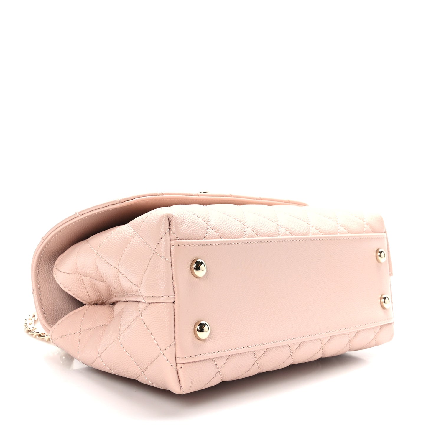 Caviar Quilted Mini Coco Handle Flap Light Pink