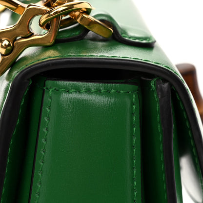 Gucci Boarded Dyana Lux Calfskin Mini Bamboo 1947 Top Handle Bag Spring Green 10 of 10