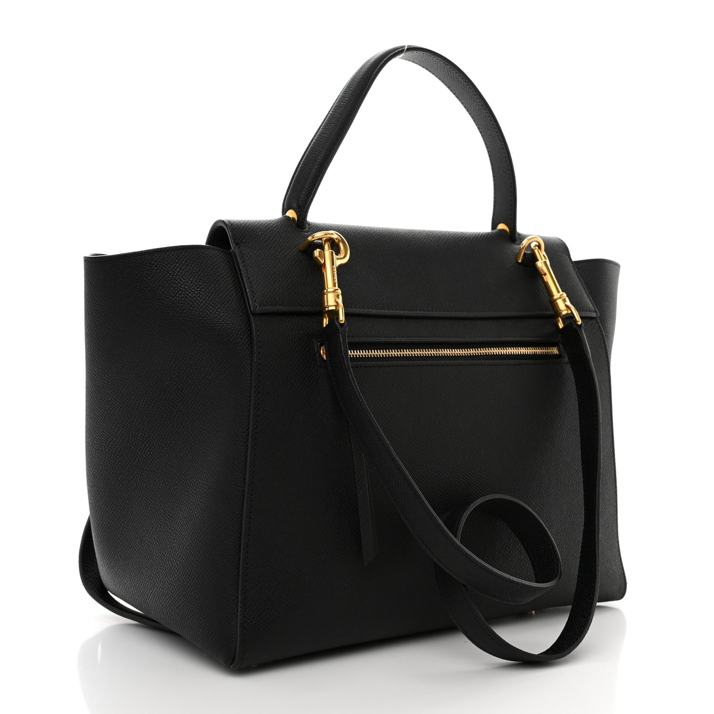 Grained Calfskin Mini Belt Bag Black