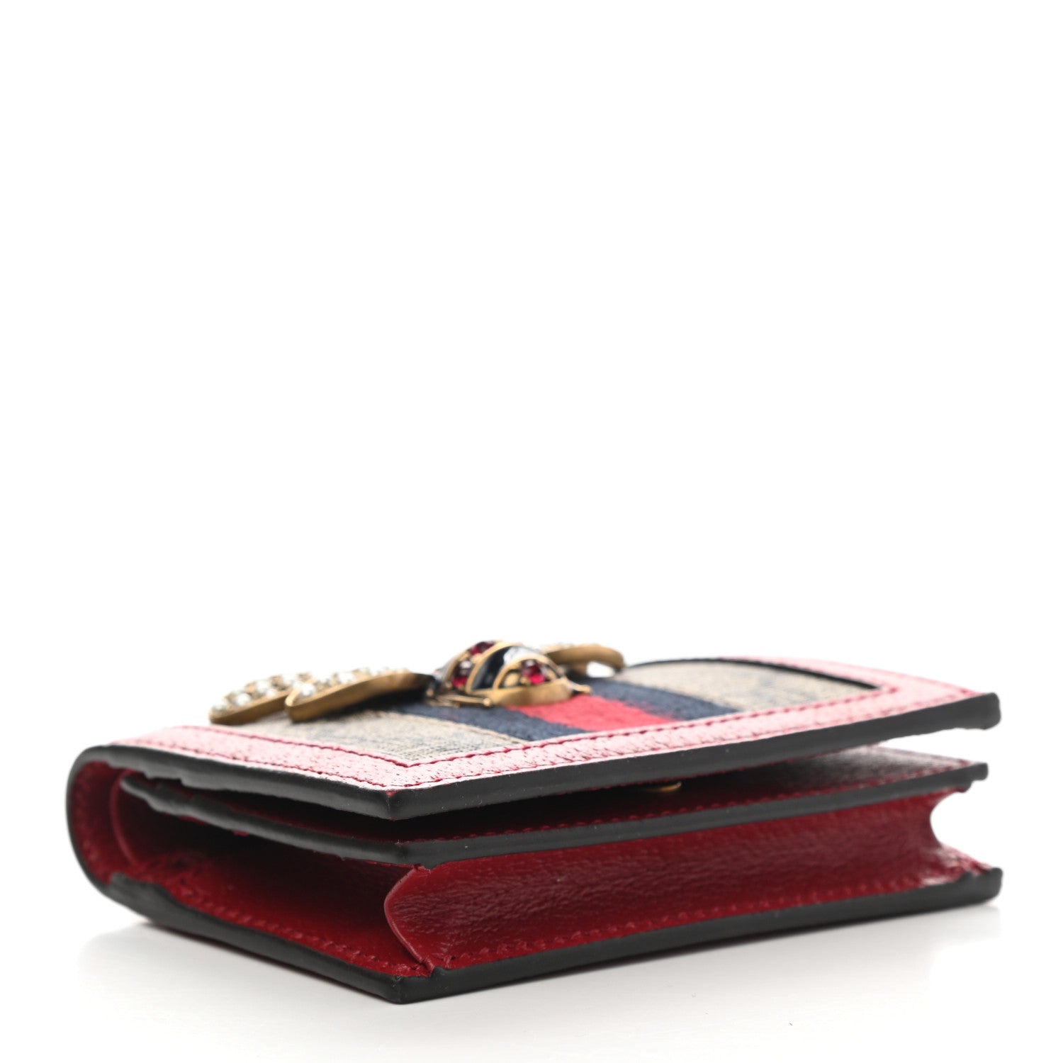 Gucci GG Supreme Monogram Queen Margaret Card Case Red 4 of 8