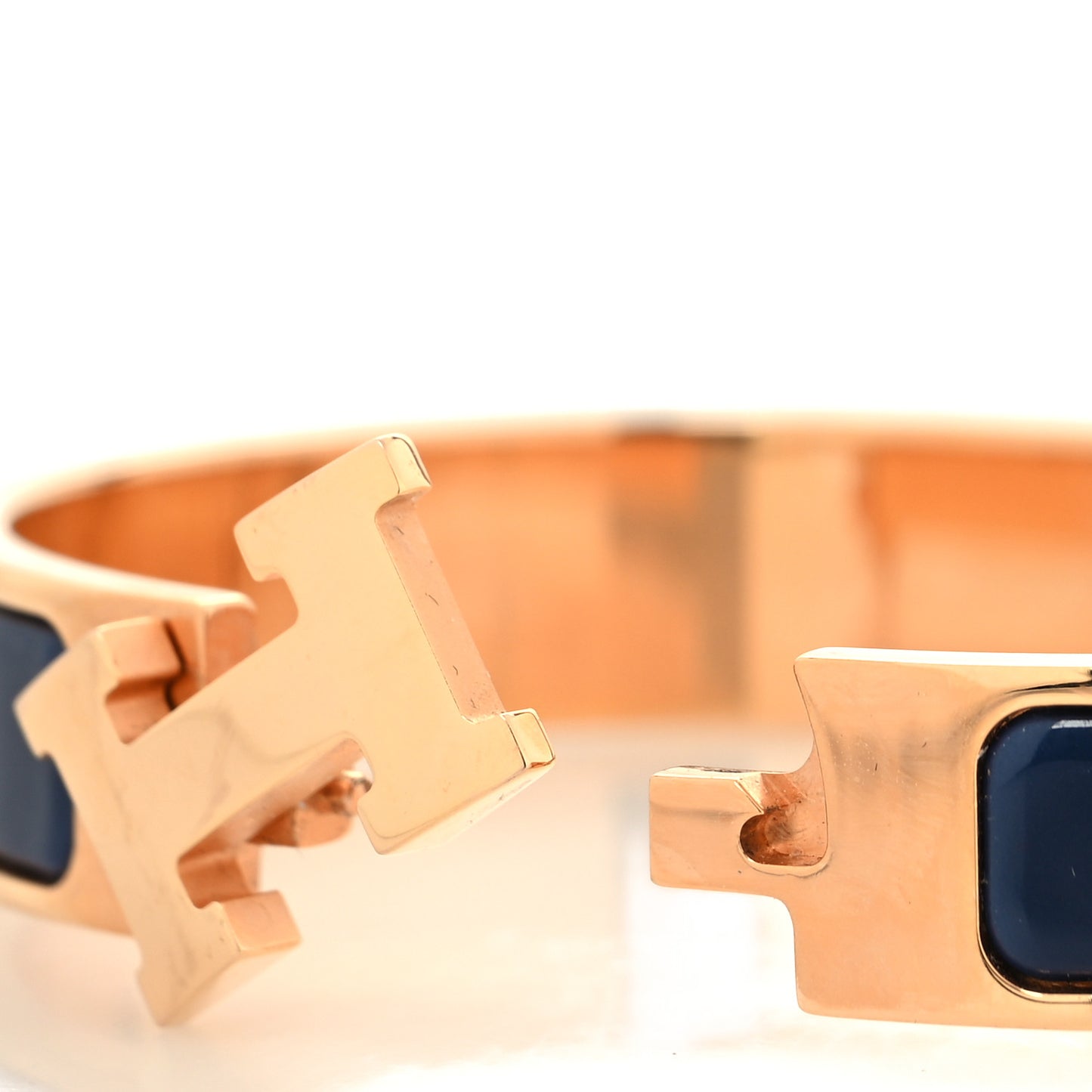 Enamel Narrow Clic Clac H Bracelet GM Bleu Nuit